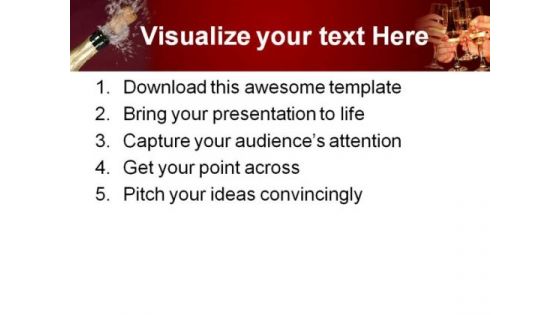 Bottle Of Champagne Success PowerPoint Themes And PowerPoint Slides 0511