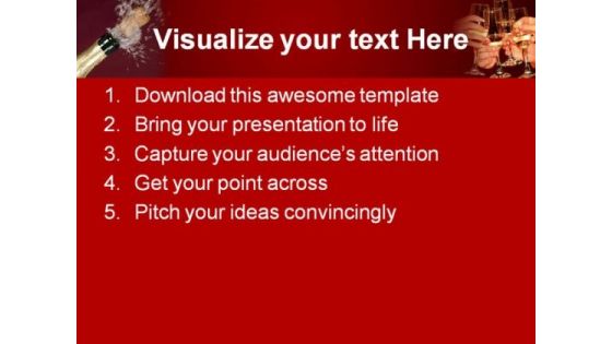 Bottle Of Champagne Success PowerPoint Themes And PowerPoint Slides 0511