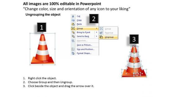 Boundary Cone Traffic Cones PowerPoint Slides And Ppt Diagram Templates