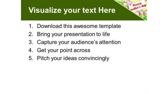 Bouquet Of Tulips On Mothers Day PowerPoint Templates Ppt Backgrounds For Slides 0513