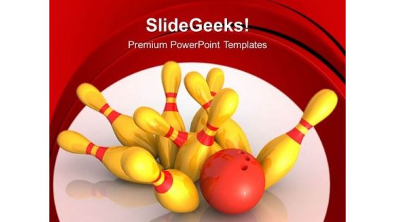 Bowling Game Success PowerPoint Templates And PowerPoint Themes 0512