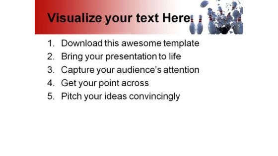 Bowling Pins Destroy Game PowerPoint Themes And PowerPoint Slides 0511