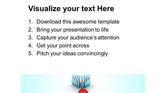 Bowling Targets Teamwork PowerPoint Templates And PowerPoint Themes 0412