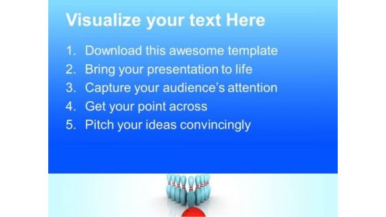 Bowling Targets Teamwork PowerPoint Templates And PowerPoint Themes 0412