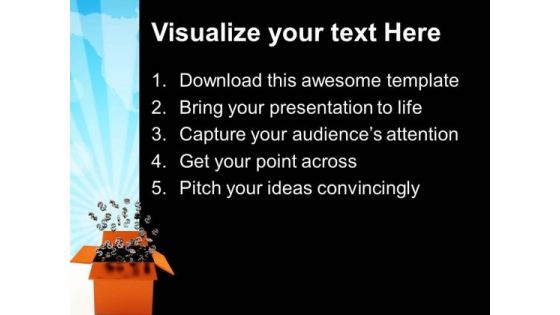 Box Full Of Bucks Growth Concept PowerPoint Templates And PowerPoint Themes 1012