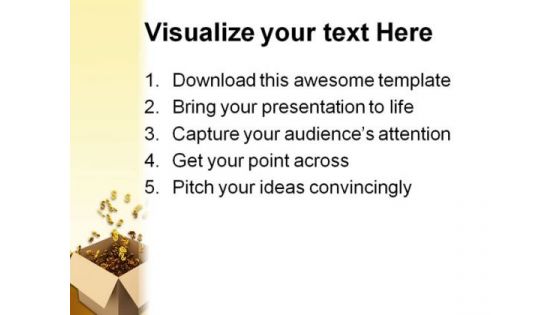 Box Full Of Bucks Money PowerPoint Background And Template 1210