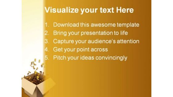 Box Full Of Bucks Money PowerPoint Background And Template 1210