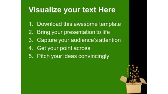 Box Full Of Coins Finance PowerPoint Templates And PowerPoint Themes 1012
