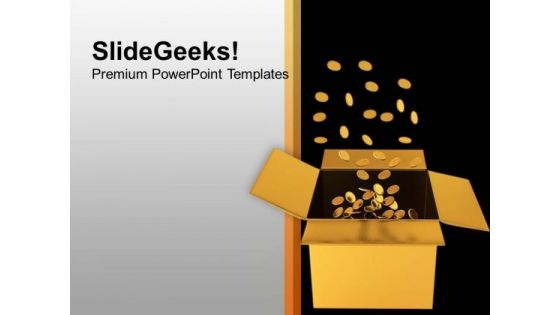 Box Full Of Coins Investment Finance PowerPoint Templates Ppt Backgrounds For Slides 1112