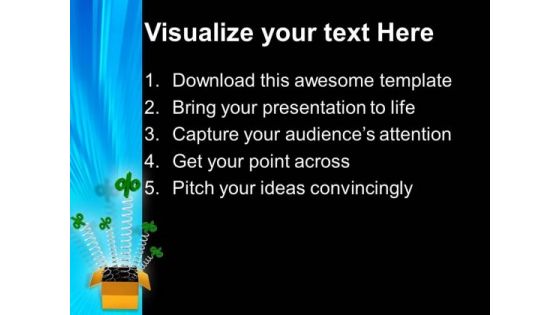 Box With Percentage Sign Of Success PowerPoint Templates And PowerPoint Themes 1012