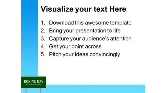 Boxing Day Highway Signpost Game PowerPoint Themes And PowerPoint Slides 0911