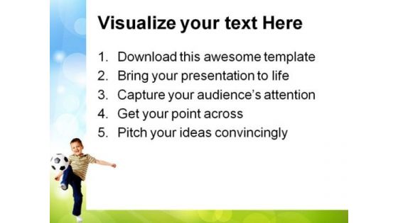 Boy Hitting The Ball Sports PowerPoint Themes And PowerPoint Slides 0711