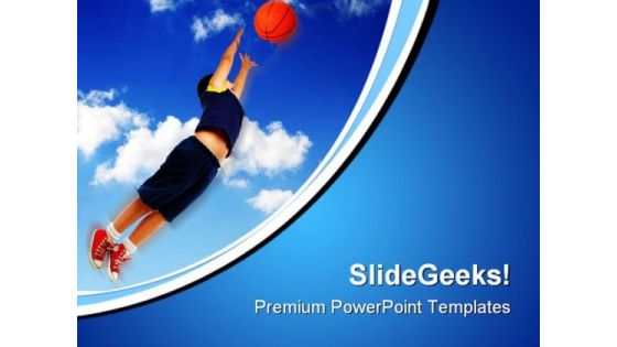 Boy Playing Basketball Sports PowerPoint Themes And PowerPoint Slides 0711