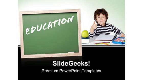 Boy Studying Education PowerPoint Templates And PowerPoint Backgrounds 0711