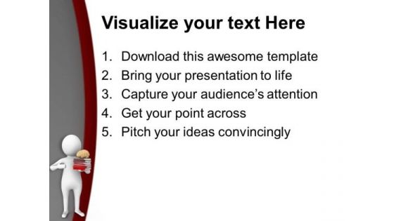 Brain Can Grasp So Much Of Book Knowledge PowerPoint Templates Ppt Backgrounds For Slides 0613