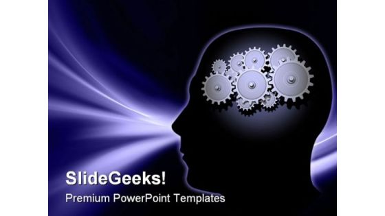 Brain Gears Science PowerPoint Templates And PowerPoint Backgrounds 0211