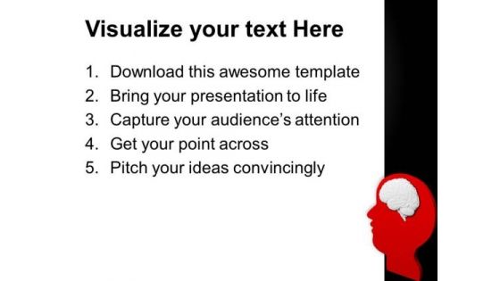 Brain In Red Face PowerPoint Templates Ppt Backgrounds For Slides 0713