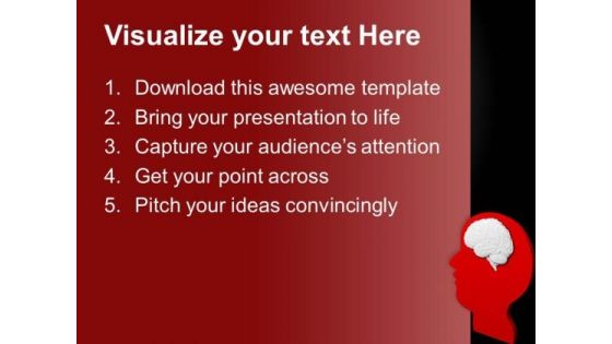 Brain In Red Face PowerPoint Templates Ppt Backgrounds For Slides 0713