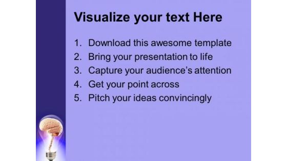 Brain Inside Bulb Creative PowerPoint Templates Ppt Backgrounds For Slides 0313