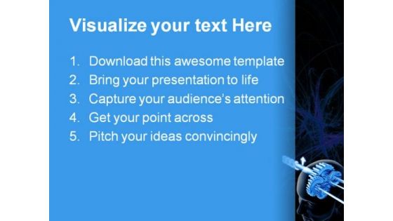 Brain Think Science PowerPoint Template 0610