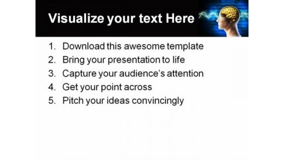 Brain Waves Idea Metaphor PowerPoint Backgrounds And Templates 0111