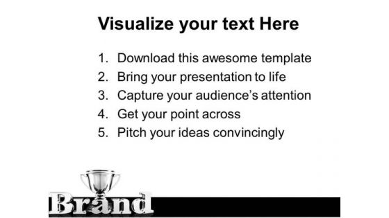Brand Value Trophy Business Success PowerPoint Templates Ppt Backgrounds For Slides 0113
