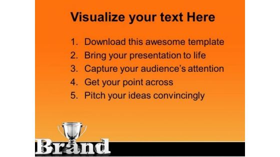 Brand Value Trophy Business Success PowerPoint Templates Ppt Backgrounds For Slides 0113