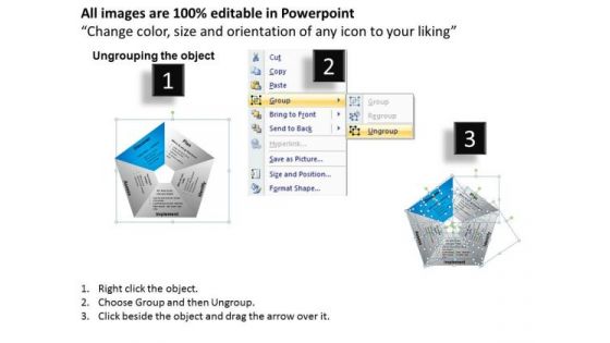 Branding Process Pentagon Diagram PowerPoint Slides Ppt Templates