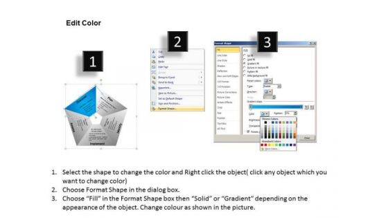 Branding Process Pentagon Diagram PowerPoint Slides Ppt Templates