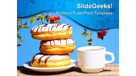 Break Fast Food PowerPoint Template 0810