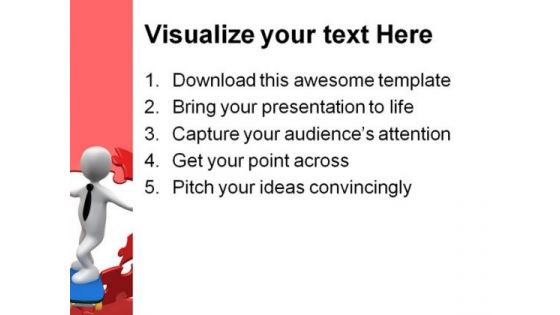 Break Through Business PowerPoint Template 1010