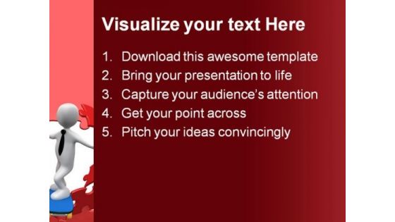 Break Through Business PowerPoint Template 1010