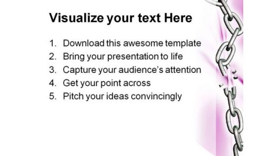 Breaking Chain Business PowerPoint Themes And PowerPoint Slides 0511
