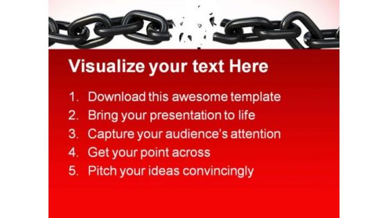 Breaking Free Chain Business PowerPoint Themes And PowerPoint Slides 0511