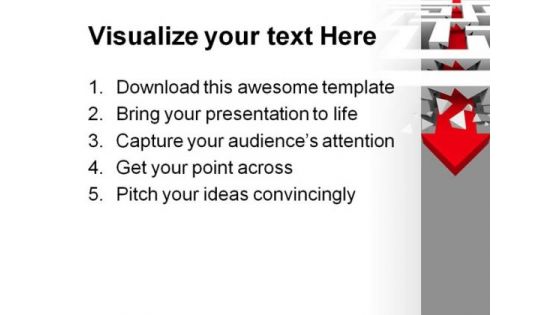 Breaking Through The Maze Business PowerPoint Template 1110