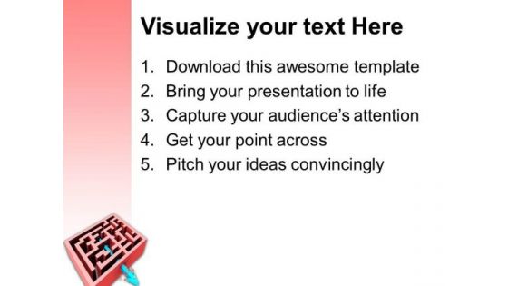 Breaking Through The Maze Business PowerPoint Templates And PowerPoint Themes 0812