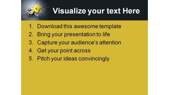 Breaking Wall Metaphor PowerPoint Backgrounds And Templates 0111
