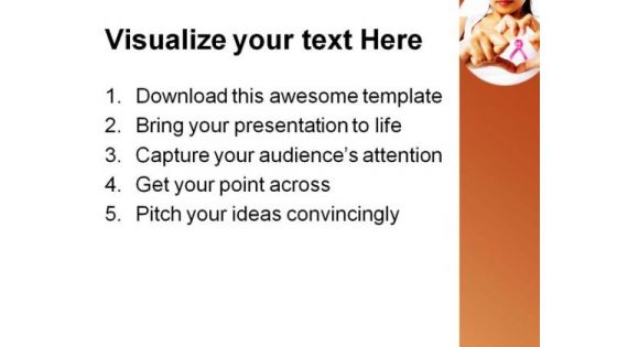 Breast Cancer Ribbon Medical PowerPoint Themes And PowerPoint Slides 0411