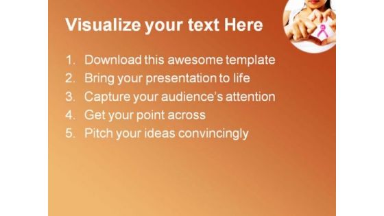 Breast Cancer Ribbon Medical PowerPoint Themes And PowerPoint Slides 0411