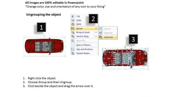 Bridge Red Family Car PowerPoint Slides And Ppt Diagram Templates