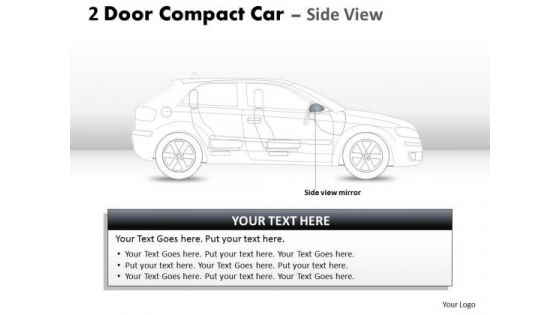 Bright 2 Door Gray Car Side PowerPoint Slides And Ppt Diagram Templates