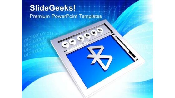 Browsing The Web Via Bluetooth PowerPoint Templates Ppt Backgrounds For Slides 0513
