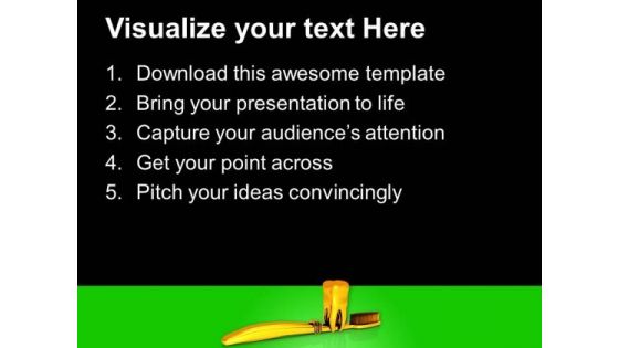 Brushing Is Path Of Excellent Oral Health PowerPoint Templates Ppt Backgrounds For Slides 0413