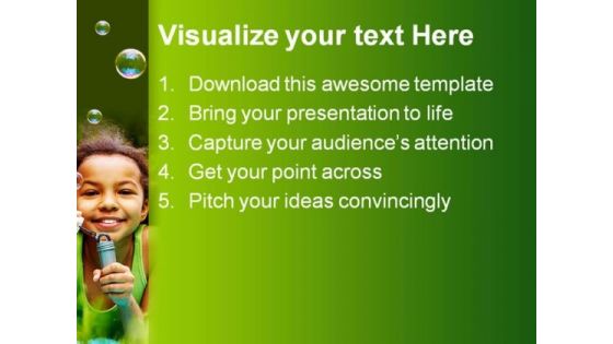 Bubble Fun Children PowerPoint Themes And PowerPoint Slides 0411