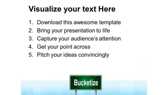 Bucketize Signpost Metaphor PowerPoint Templates And PowerPoint Themes 0312