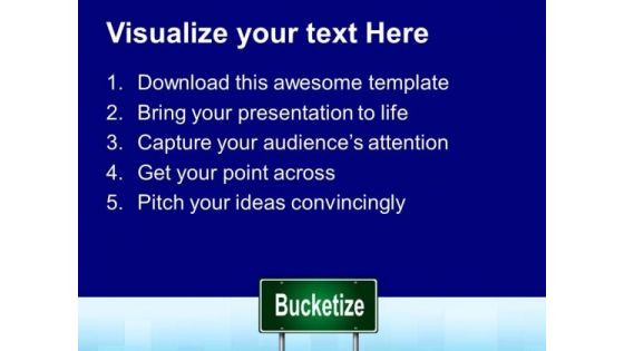 Bucketize Signpost Metaphor PowerPoint Templates And PowerPoint Themes 0312
