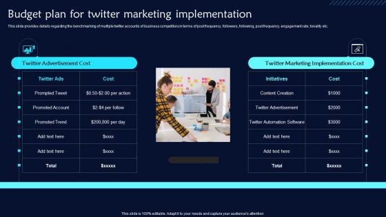 Budget Plan For Twitter Marketing Twitter Promotional Techniques Introduction Pdf