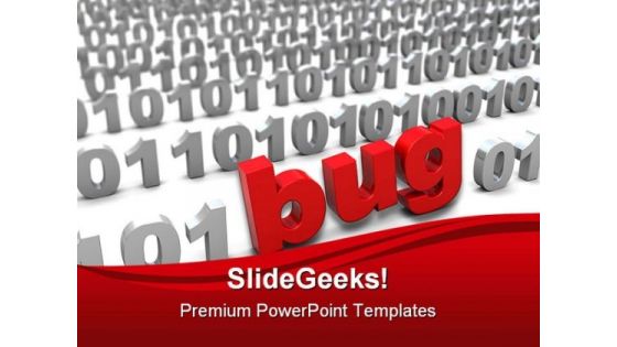 Bug In Binary Code Computer PowerPoint Templates And PowerPoint Backgrounds 0111