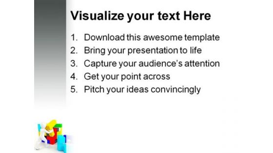 Build Puzzle People PowerPoint Backgrounds And Templates 0111