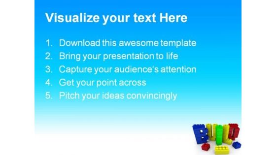 Build Word In Toy Education PowerPoint Templates And PowerPoint Backgrounds 0111